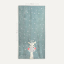 Giraffe Patterned 100% Organic Cotton Velour Towel 50 x 90 cm