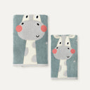 Giraffe Patterned 100% Organic Cotton Velour Towel Set