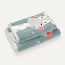 Giraffe Patterned 100% Organic Cotton Velour Towel Set