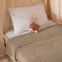 Waffle Bej %100 Organik Pamuk Tek Kişilik Pike 160 x 220 cm