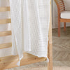 100% Cotton Baby Waffle Blanket - White - 90 x 120 cm