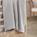 Waffle Gri %100 Organik Pamuk Tek Kişilik Pike 160 x 220 cm