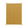 100% Organik Pamuk Bebek Waffle Pike Örtü - Hardal - 90 x 120 cm