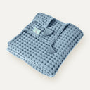 Waffle Mavi %100 Organik Pamuk Bebek Pike 90 x 120 cm