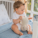 Waffle Mavi %100 Organik Pamuk Bebek Pike 90 x 120 cm