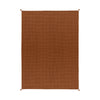 100% Organic Cotton Single Waffle Blanket - Cinnamon - 160 x 220 cm