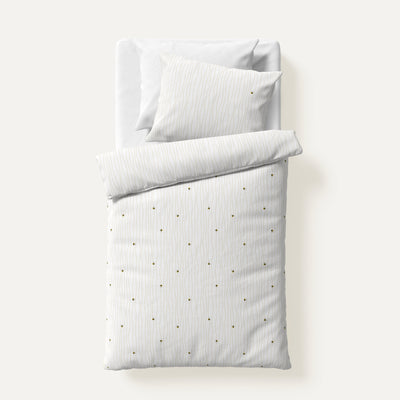 Happy Bee %100 Organik Pamuk Nakışlı Bebek Nevresim Takımı 100x150cm