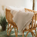 Waffle Bej %100 Organik Pamuk Bebek Pike 90 x 120 cm