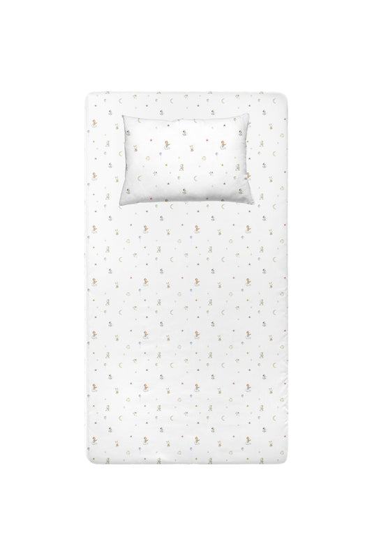 Circus Saten Çarşaf Seti + 120x200x30+50x70cm