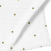 Happy Bee Embroidered 100% Cotton Muslin Blanket Set (90x90 cm 2-Piece)