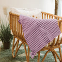 Waffle Lila %100 Organik Pamuk Bebek Pike 90 x 120 cm