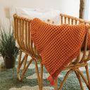 Waffle Turuncu %100 Organik Pamuk Bebek Pike 90 x 120 cm